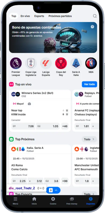La app 1win tiene una interfaz fácil de usar para las apuestas deportivas